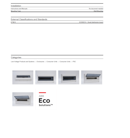 ตู้คอนซูมเมอร์ใส่เบรกเกอร์ 20 ช่อง ABB PSC120 Consumer Unit IEC IP40 Plastic Box & Cover_8